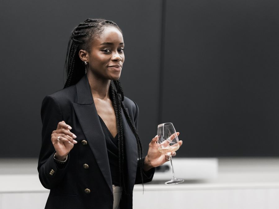 A WCAN member speaking at an evening event